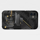 Coque Case-Mate Pour iPhone Coque iphone noir de piano (Dos (Horizontal))