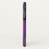 Coque Case-Mate Pour iPhone Coque iphone pourpre perlé de monogramme de (Dos/Droite)