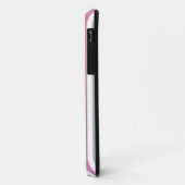 Coque Case-Mate Pour iPhone Coque iphone rose et argenté de coutume de rayures (Dos/Gauche)