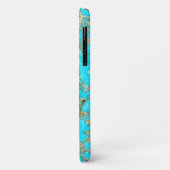 Coque Case-Mate Pour iPhone coque iphone Turquoise Gemstone (Dos/Gauche)