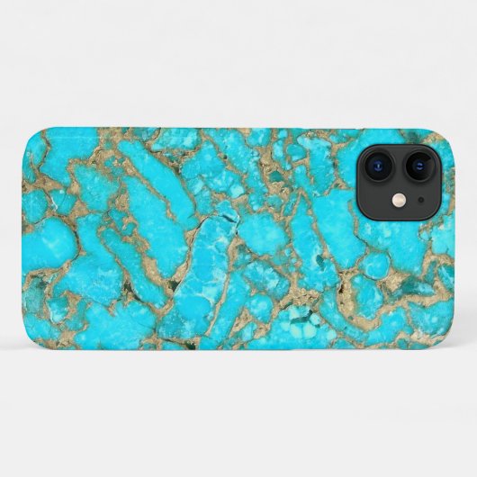 Coque Case-Mate Pour iPhone coque iphone Turquoise Gemstone (Dos (Horizontal))
