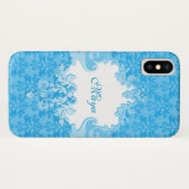 Coque Case-Mate Pour iPhone Damask ciel bleu nom coque iphone (Dos (Horizontal))