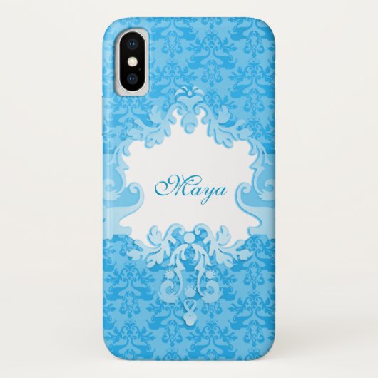 Coque Case-Mate Pour iPhone Damask ciel bleu nom coque iphone (Dos)