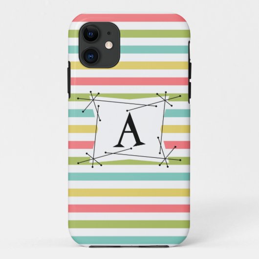 Coque Case-Mate Pour iPhone Dazzle Stripe Classic "Monogramme" coque iphone (Dos)