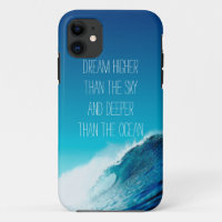 Dream quote iPhone 5 coque Ocean vagues