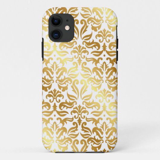 Coque Case-Mate Pour iPhone Élégant coque iphone Gold Damask (Dos)