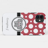 Coque Case-Mate Pour iPhone Eléphant Red & White Polka Dot iPhone 5 Coque (Dos (Horizontal))