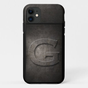 Coque Case-Mate Pour iPhone Grunge Metal G Monogramme Coque iphone