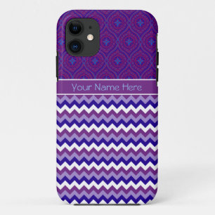 Coque Case-Mate Pour iPhone iPhone 5 Coque à personnaliser : Purple Chevrons