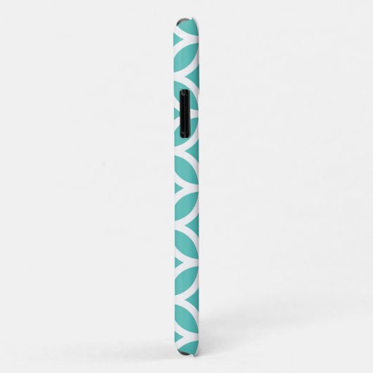 Coque Case-Mate Pour iPhone iPhone géométrique Turquoise, Plus et coque Pro (Dos/Droite)
