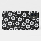 Coque Case-Mate Pour iPhone Joli noir fleurs blanches iPhone 5 Coque (Dos (Horizontal))