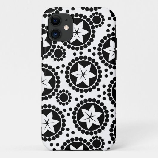 Coque Case-Mate Pour iPhone Joli noir fleurs blanches iPhone 5 Coque (Dos)