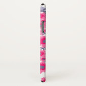Coque Case-Mate Pour iPhone Joli pavot rose blanc damassé nom coque iphone (Dos/Droite)