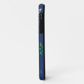 Coque Case-Mate Pour iPhone Le bleu tourbillonne le coque iphone de girafe (Dos/Gauche)