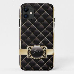 Coque Case-Mate Pour iPhone Luxe Gold Striped Diamond Bricks iPhone 5 Coque