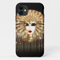 Masque d'or Mardi Gras iPhone 5 Coque