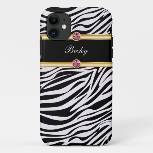 Coque Case-Mate Pour iPhone Monogramme de coque iphone de bijou (Dos)