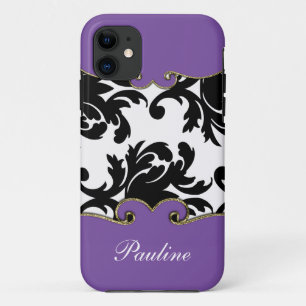 Coque Case-Mate Pour iPhone Monogramme de coque iphone de damassé