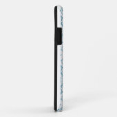 Coque Case-Mate Pour iPhone Monogramme en fibre bleue Damask IPHONE 5 Coque (Dos/Droite)