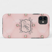 Coque Case-Mate Pour iPhone Monogramme tufé rose diamant IPHONE 5 Coque (Dos (Horizontal))
