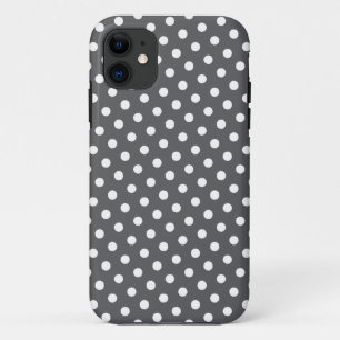 Coque Case-Mate Pour iPhone Motif à points Polka gris et blanc iPhone 5 Coque