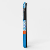 Coque Case-Mate Pour iPhone Motif Damas bleu/orange Initiales iPhone 5 coque (Dos/Gauche)