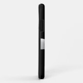 Coque Case-Mate Pour iPhone Noir avec le coque iphone blanc d'arc de ruban (Dos/Droite)