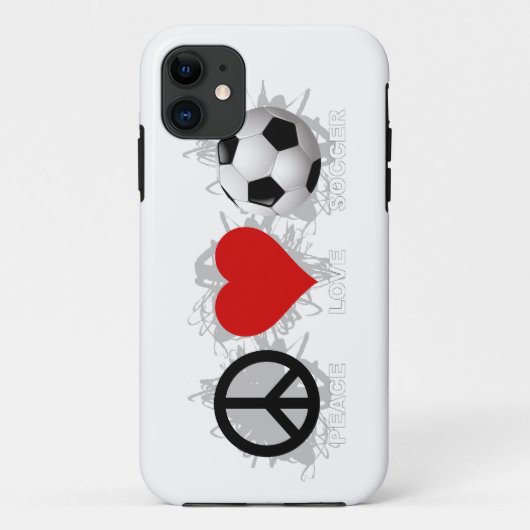 Coque Case-Mate Pour iPhone Peace Love Soccer Emblem iPhone 5 Coque (Dos)