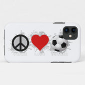 Coque Case-Mate Pour iPhone Peace Love Soccer Emblem iPhone 5 Coque (Dos (Horizontal))