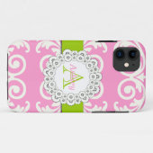 Coque Case-Mate Pour iPhone Pink Green Flore iPhone 5 Coque (Dos (Horizontal))