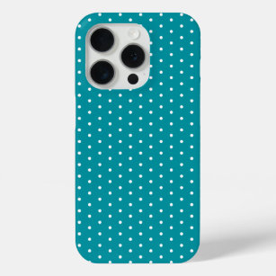 Coque iPhone 15 Pro Pointe Polka Turquoise foncé iPhone 7