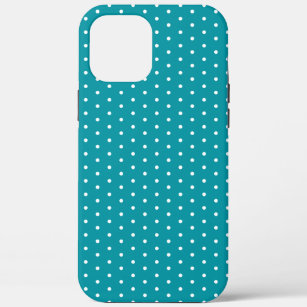 Coque iPhone 12 Pro Max Pointe Polka Turquoise foncé iPhone 7