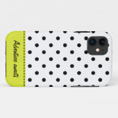 Coque Case-Mate Pour iPhone Points rétro - Coque iPhone 5/5S noir et blanc (Dos (Horizontal))