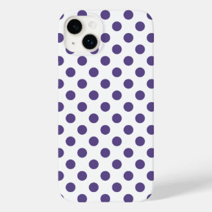 Coques Pour iPhone Pois ultra violets sur blanc