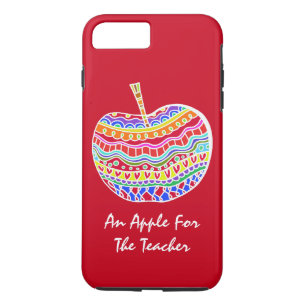 Coque Case-Mate Pour iPhone Red Folk Art Apple Teacher's iPhone 7 Plus coque
