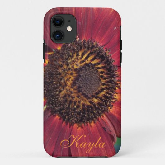 Coque Case-Mate Pour iPhone Red Sunflower iPhone 5 Coque *personnaliser* (Dos)