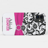 Coque Case-Mate Pour iPhone Rose, Noir, Blanc Floral Damask iPhone 5 Coque (Dos (Horizontal))