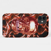 Coque Case-Mate Pour iPhone Rouge électrique Chrome Skull iPhone 5 Coque (Dos (Horizontal))