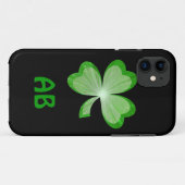 Coque Case-Mate Pour iPhone Shamrock noir monogramme iPhone 5 coque (Dos (Horizontal))