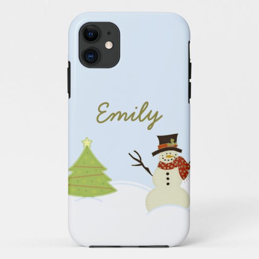 Coque Case-Mate Pour iPhone Snowman et arbre CM iPhone 5 BT ID Coque (Dos)