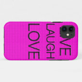 Coque Case-Mate Pour iPhone Vivent le coque iphone de l'amour 3D de rire (Dos (Horizontal))