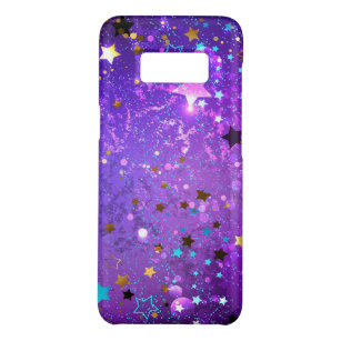 Coque Case-Mate Samsung Galaxy S8 Arrière - plan de feuille violet avec étoiles
