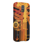 Coque Case-Mate Pour Samsung Galaxy Arrière - plan tramé technique (Dos/Droit)