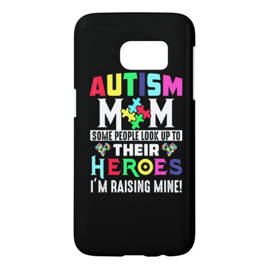 Coque Case-Mate Pour Samsung Galaxy Autisme Maman Mon Fils Est Héros Sensibilisation s (Dos)