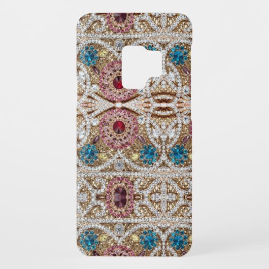 Coque Case-Mate Pour Samsung Galaxy bleu turquoise or bordeaux rose bohème (Dos)