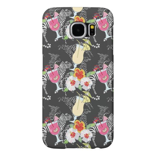 Coque Case-Mate Pour Samsung Galaxy Boissons Tropicales Avec Animaux (Dos)
