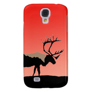 Coque Galaxy S4 Caribou au coucher du soleil - Art original de la 