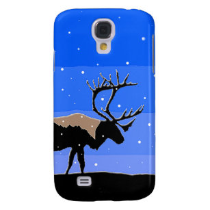 Coque Galaxy S4 Caribou en hiver - Art original de la faune