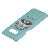 Coque Case-Mate Pour Samsung Galaxy Casque Raccoon | Ajouter Votre Nom (Bas)