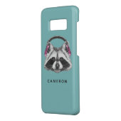 Coque Case-Mate Pour Samsung Galaxy Casque Raccoon | Ajouter Votre Nom (Dos/Gauche)
